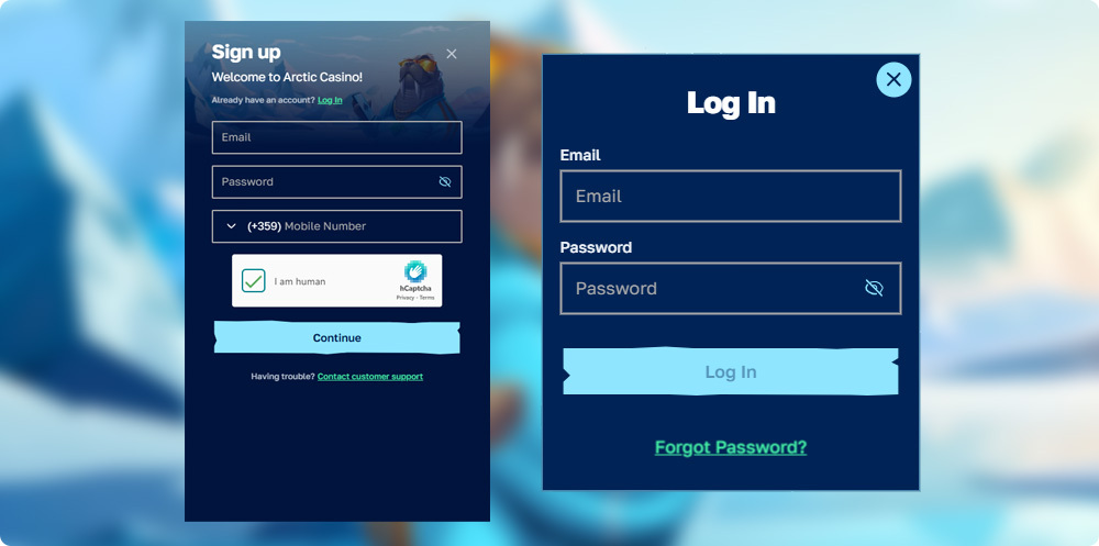Arctic Casino Login and Registration